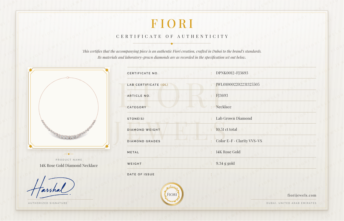 Certificado de autenticidade Fiori
