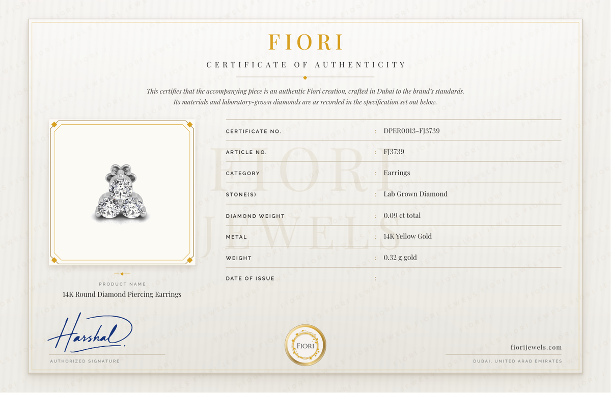شهادة أصالة من Fiori