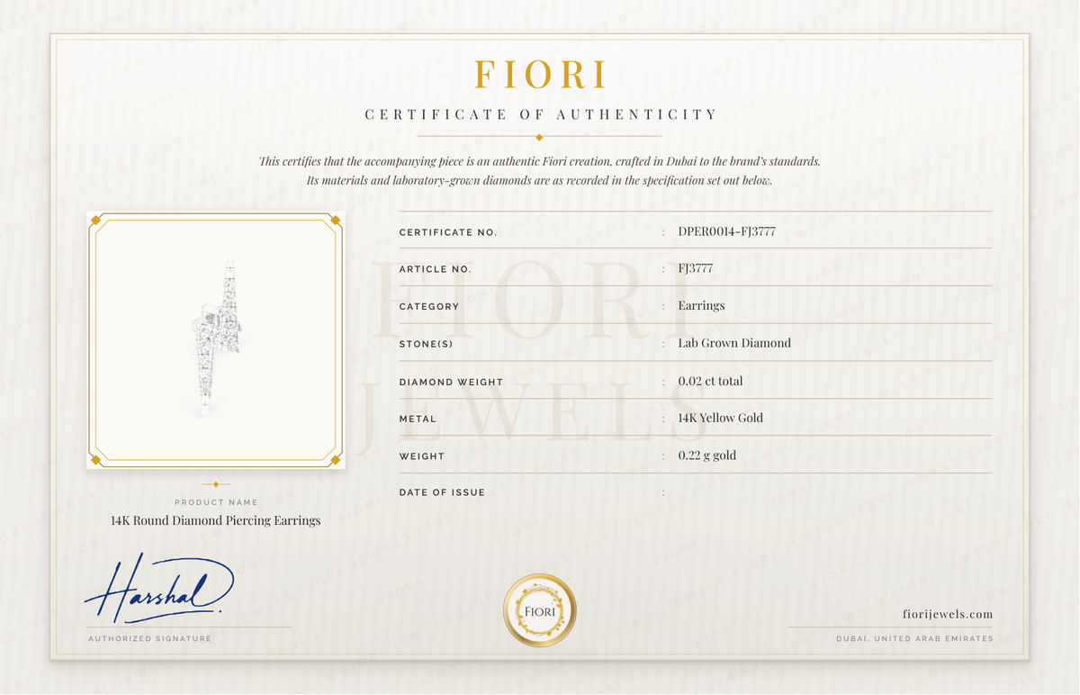 Сертификат подлинности Fiori