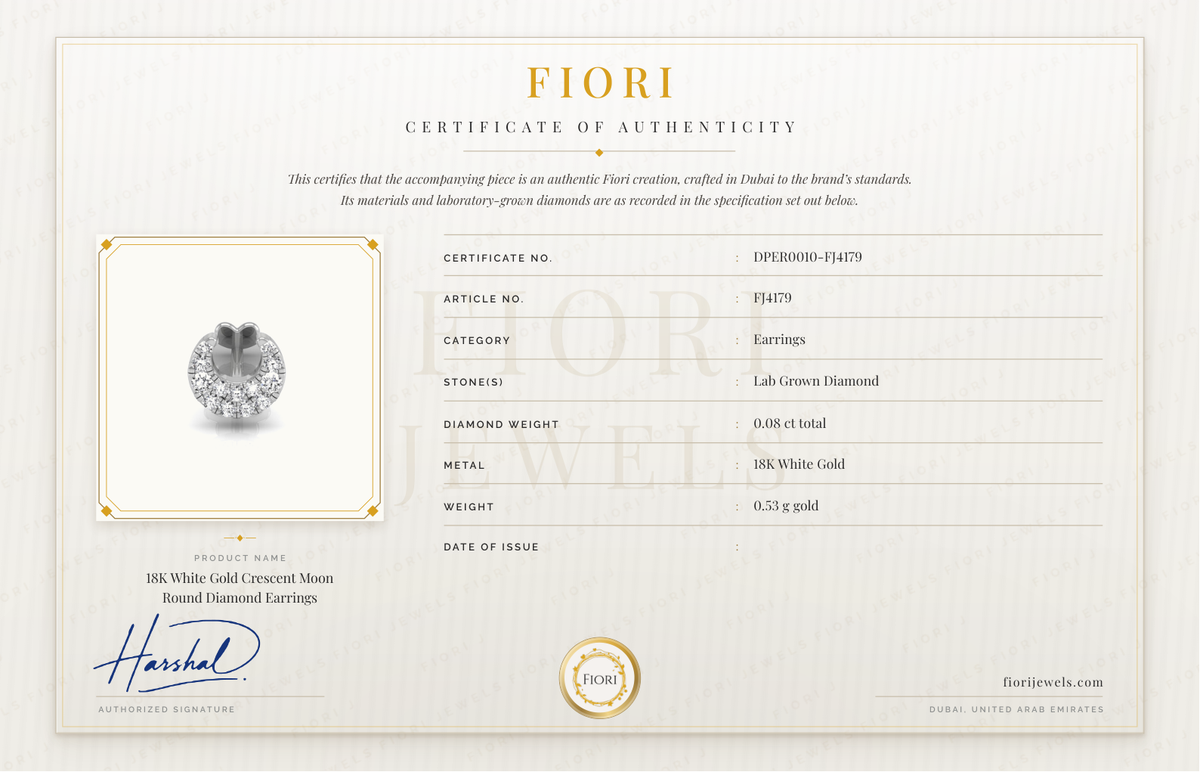 Certificat d'authenticité Fiori