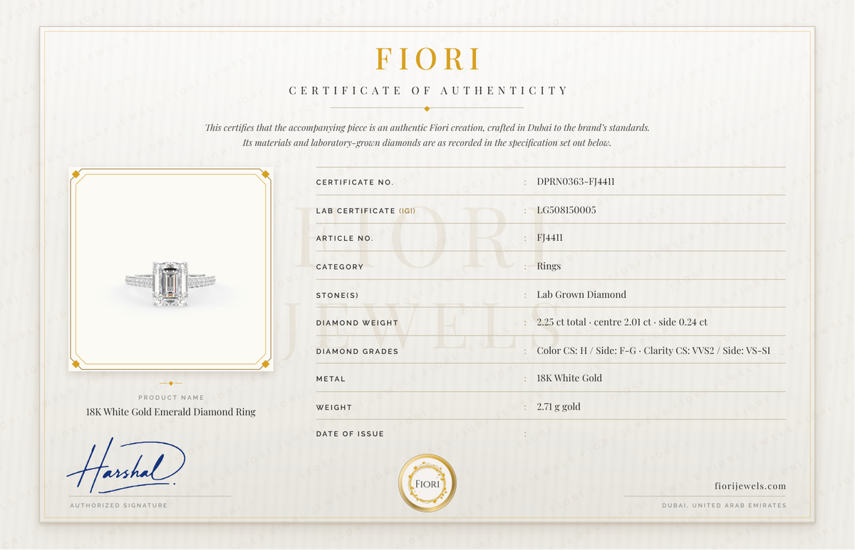 Fiori Echtheitszertifikat