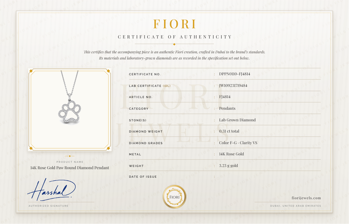 گواهی اصالت Fiori
