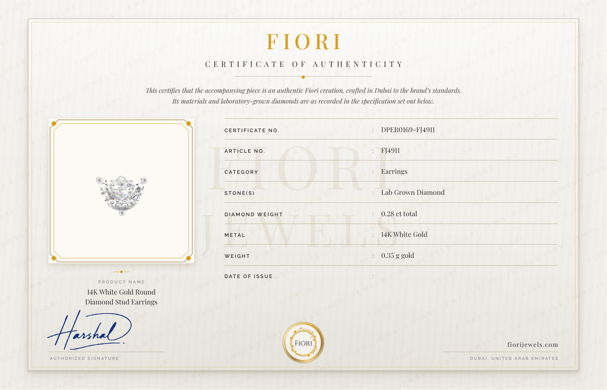 شهادة أصالة من Fiori