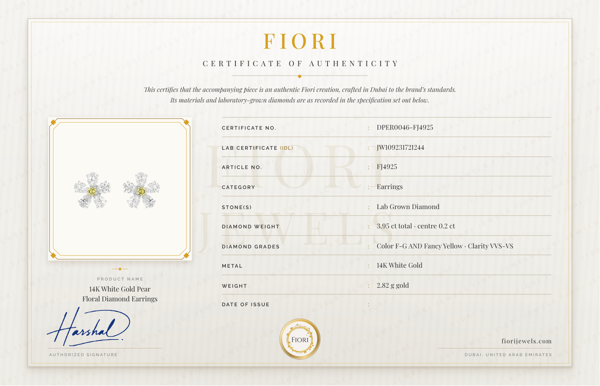 Fiori 真品证书