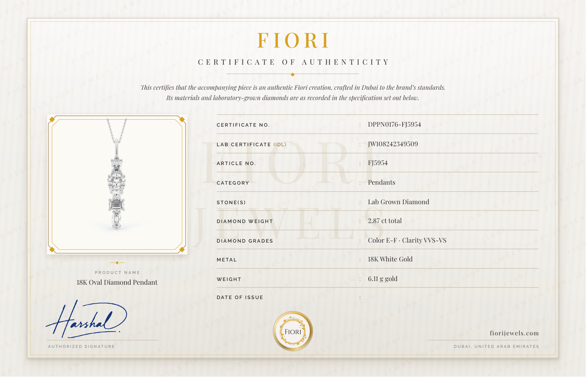 Fiori 真品证书