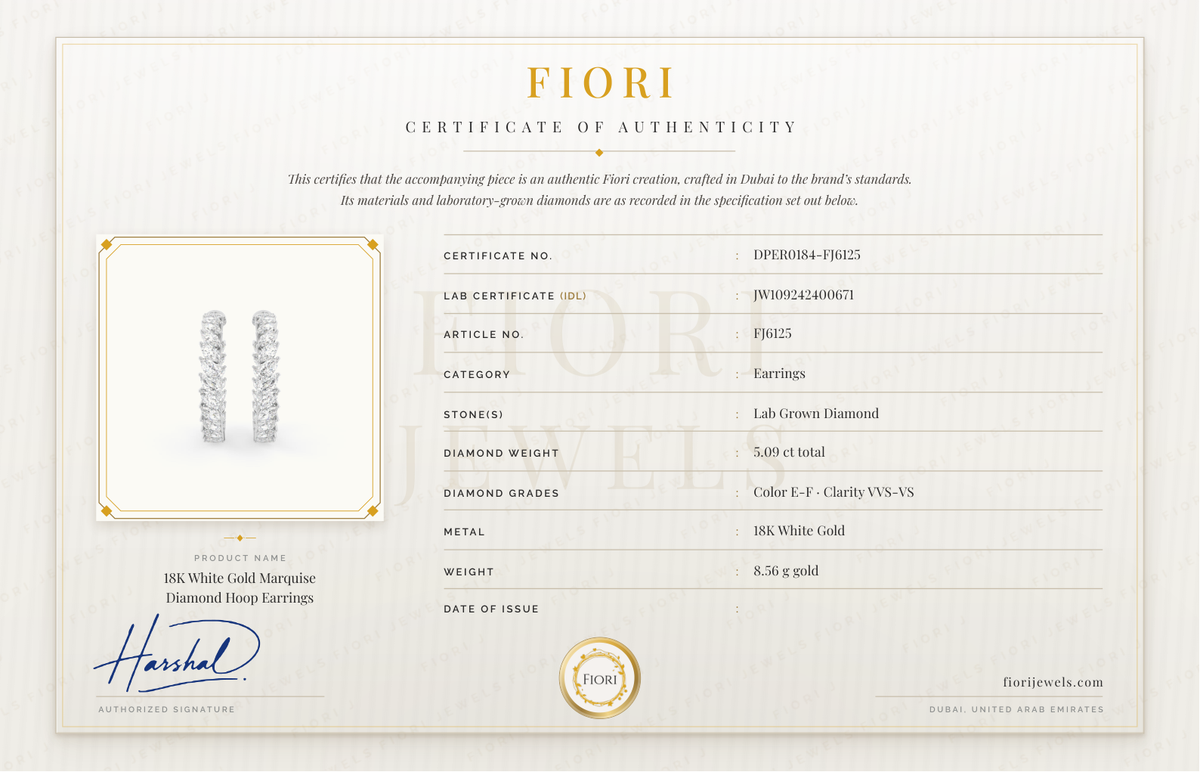 شهادة أصالة من Fiori