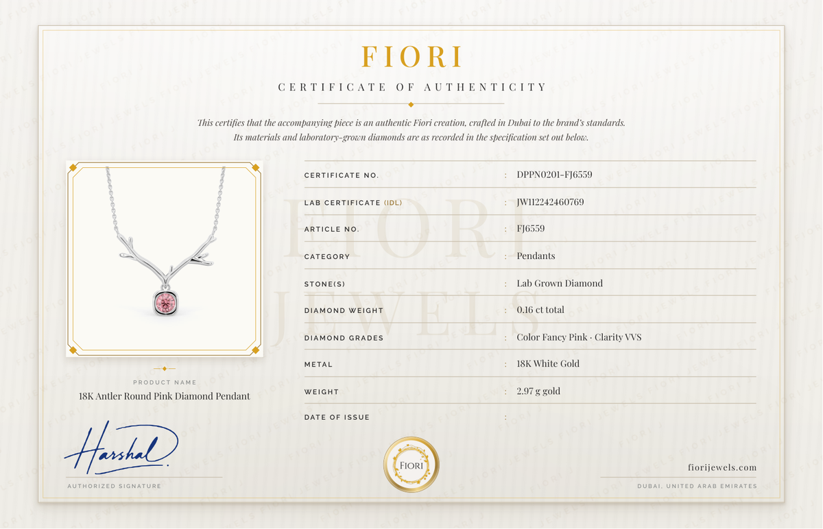 Fiori 真品证书