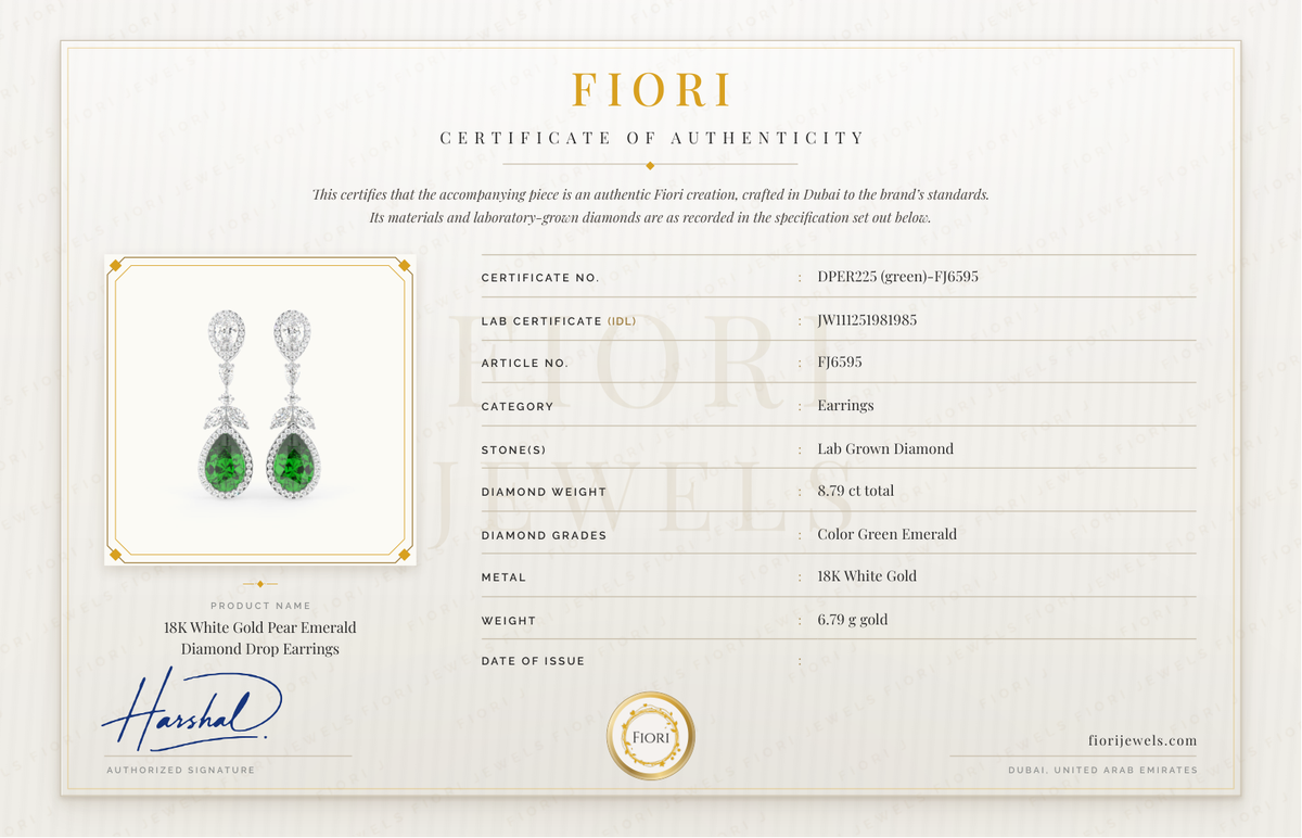 Certificado de autenticidad Fiori