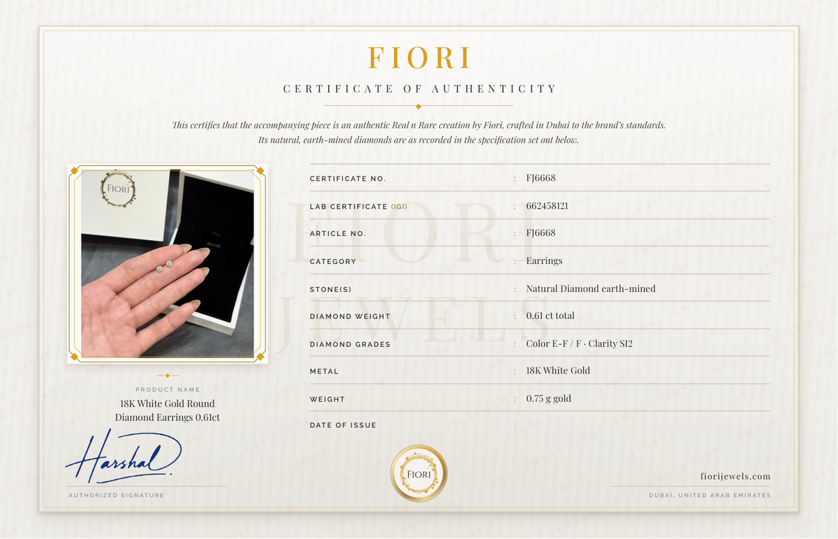شهادة أصالة من Fiori