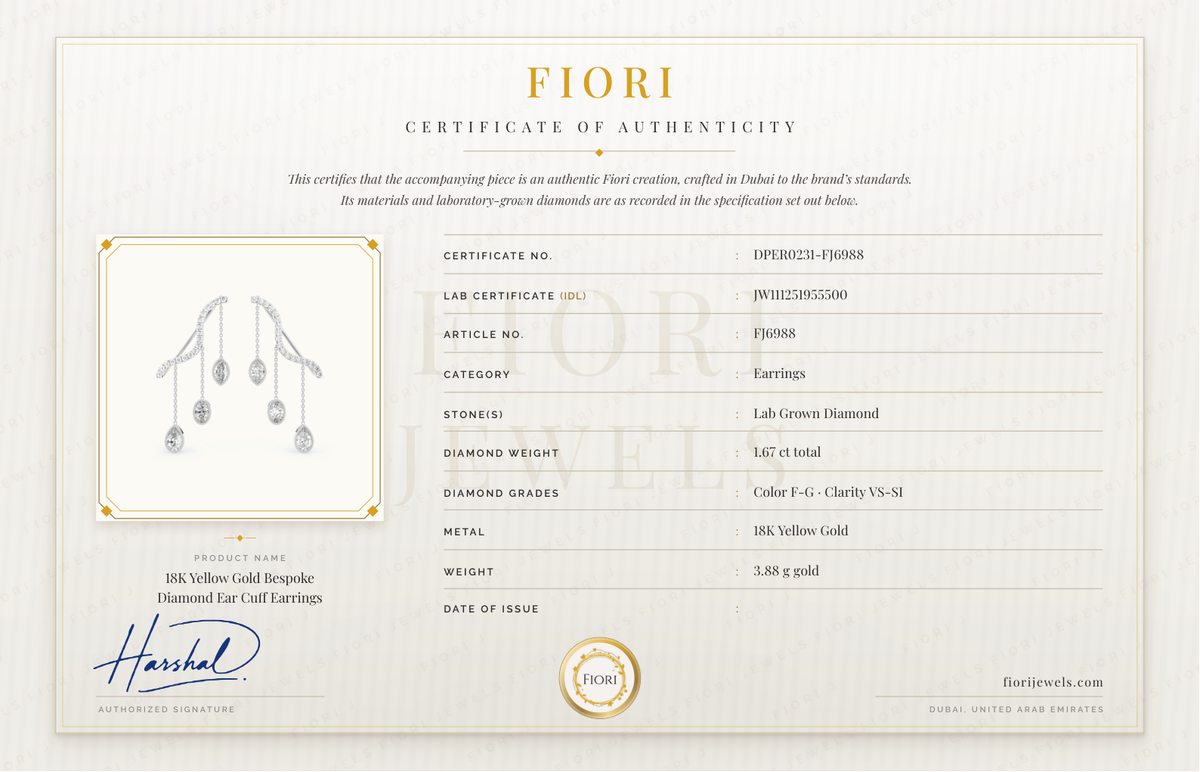 شهادة أصالة من Fiori