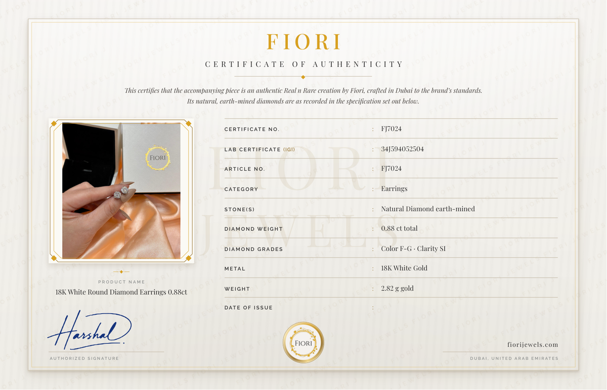 Certificado de autenticidade Fiori