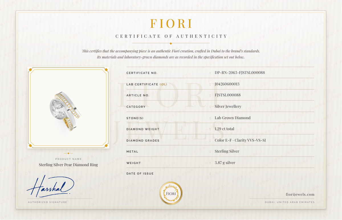 Certificado de autenticidade Fiori