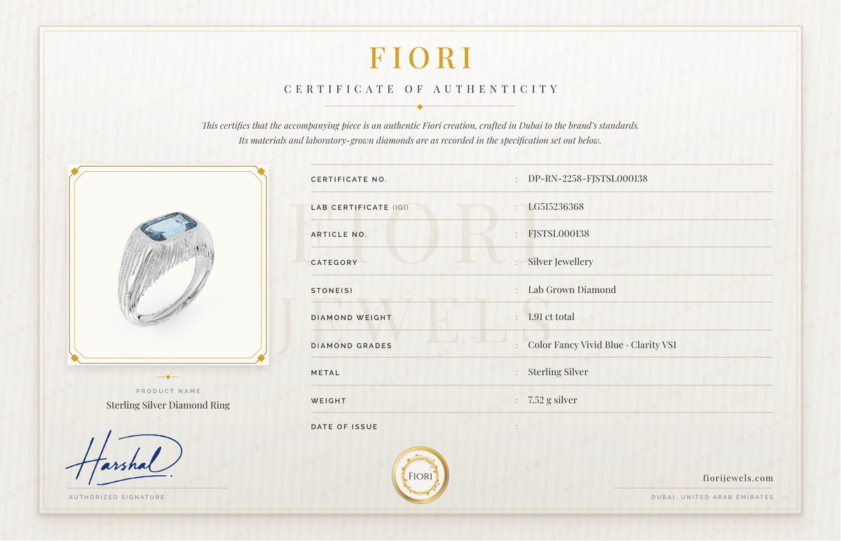 Fiori Certificate of Authenticity