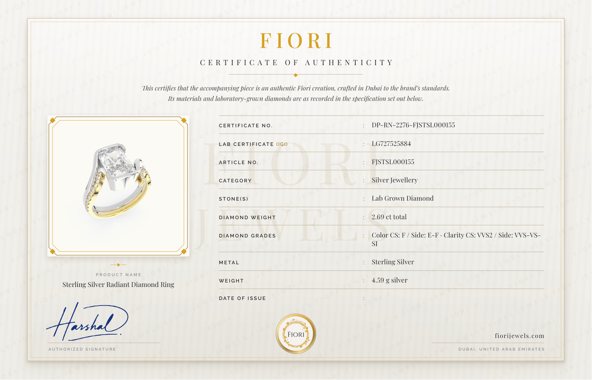 Сертификат подлинности Fiori