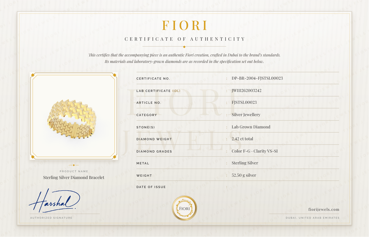 Сертификат подлинности Fiori