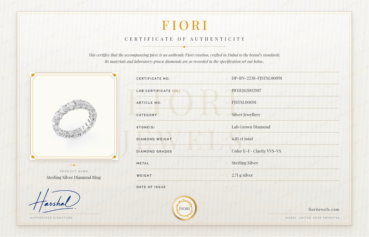 Certificat d'authenticité Fiori