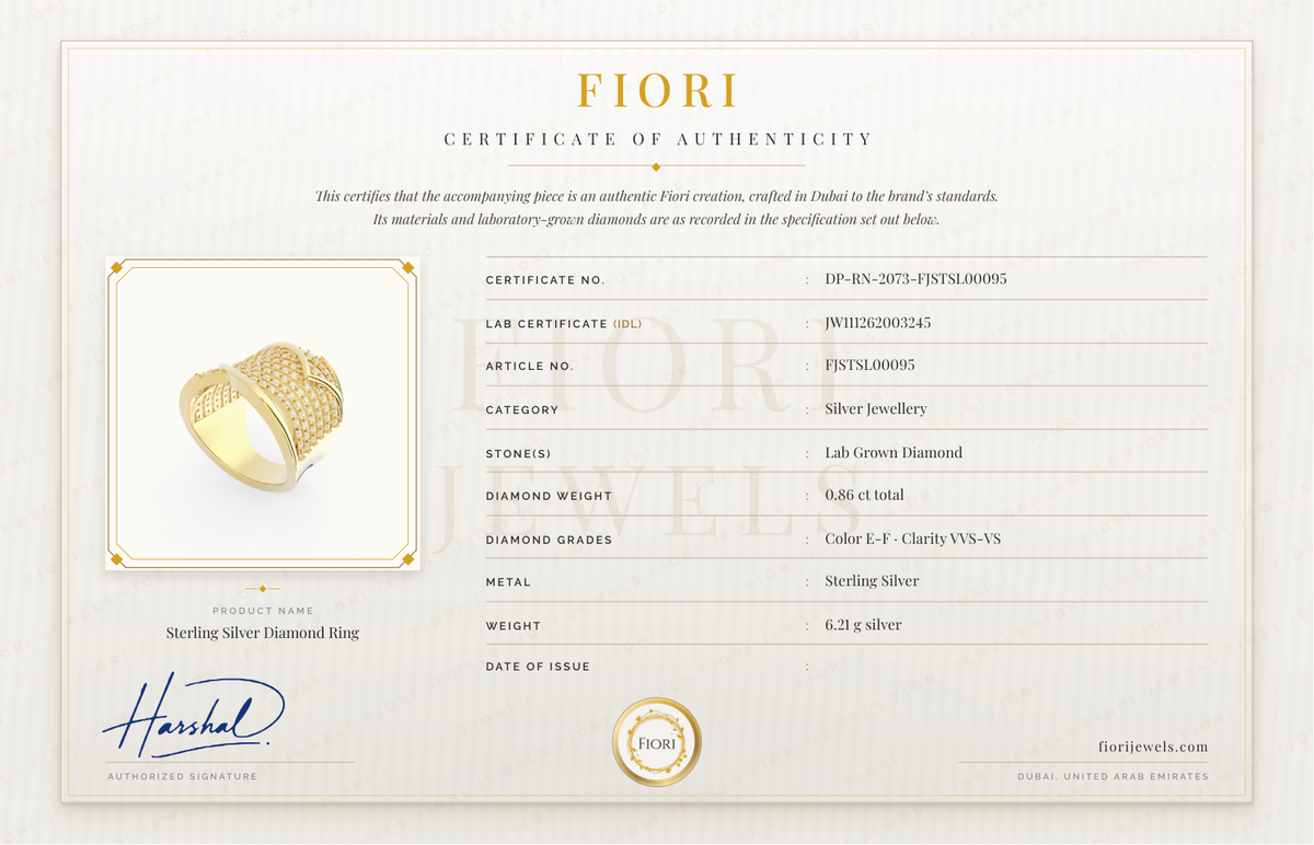 Certificat d'authenticité Fiori