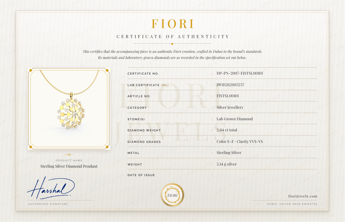 Fiori اصلیت کا سرٹیفکیٹ