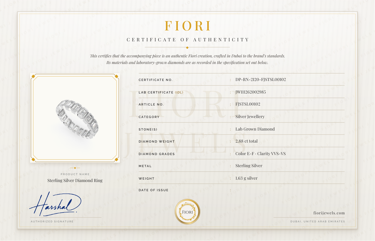 Fiori Certificate of Authenticity