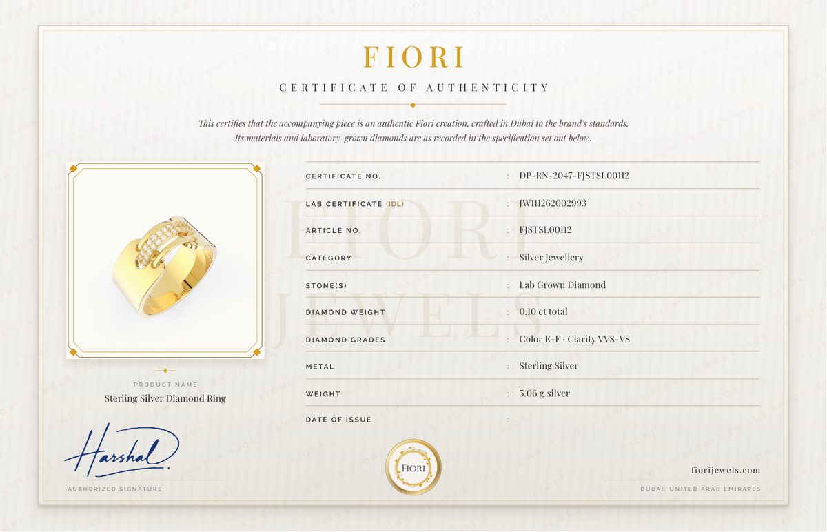 Fiori Certificate of Authenticity