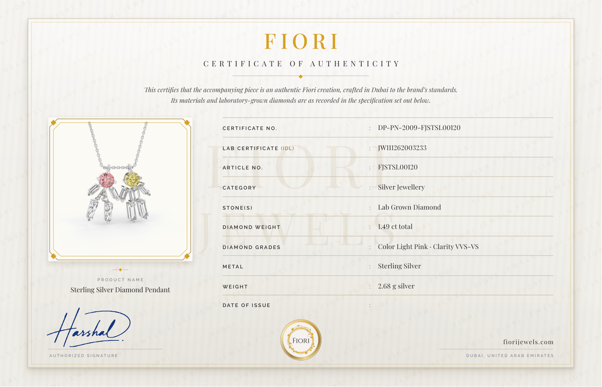 Certificado de autenticidad Fiori