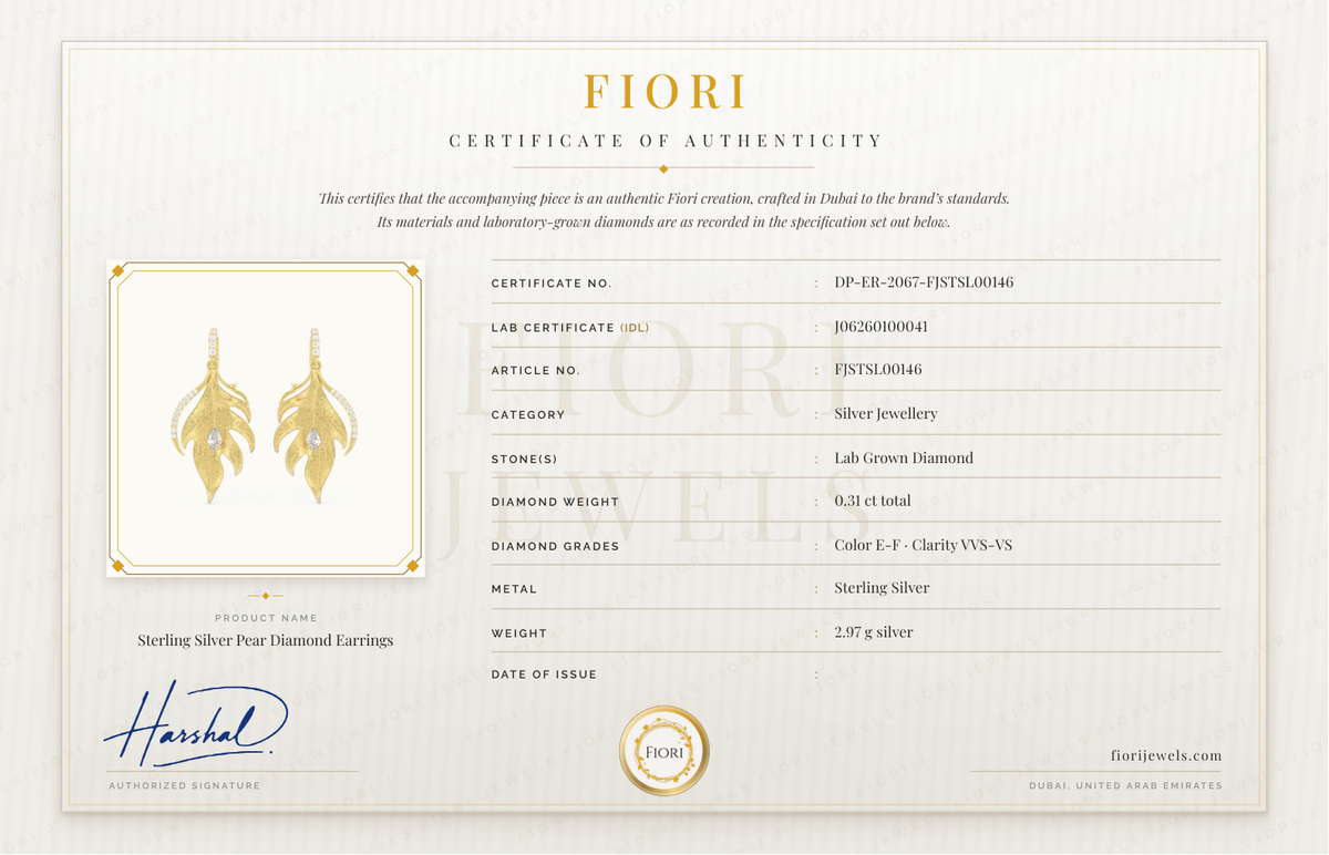 Сертификат подлинности Fiori