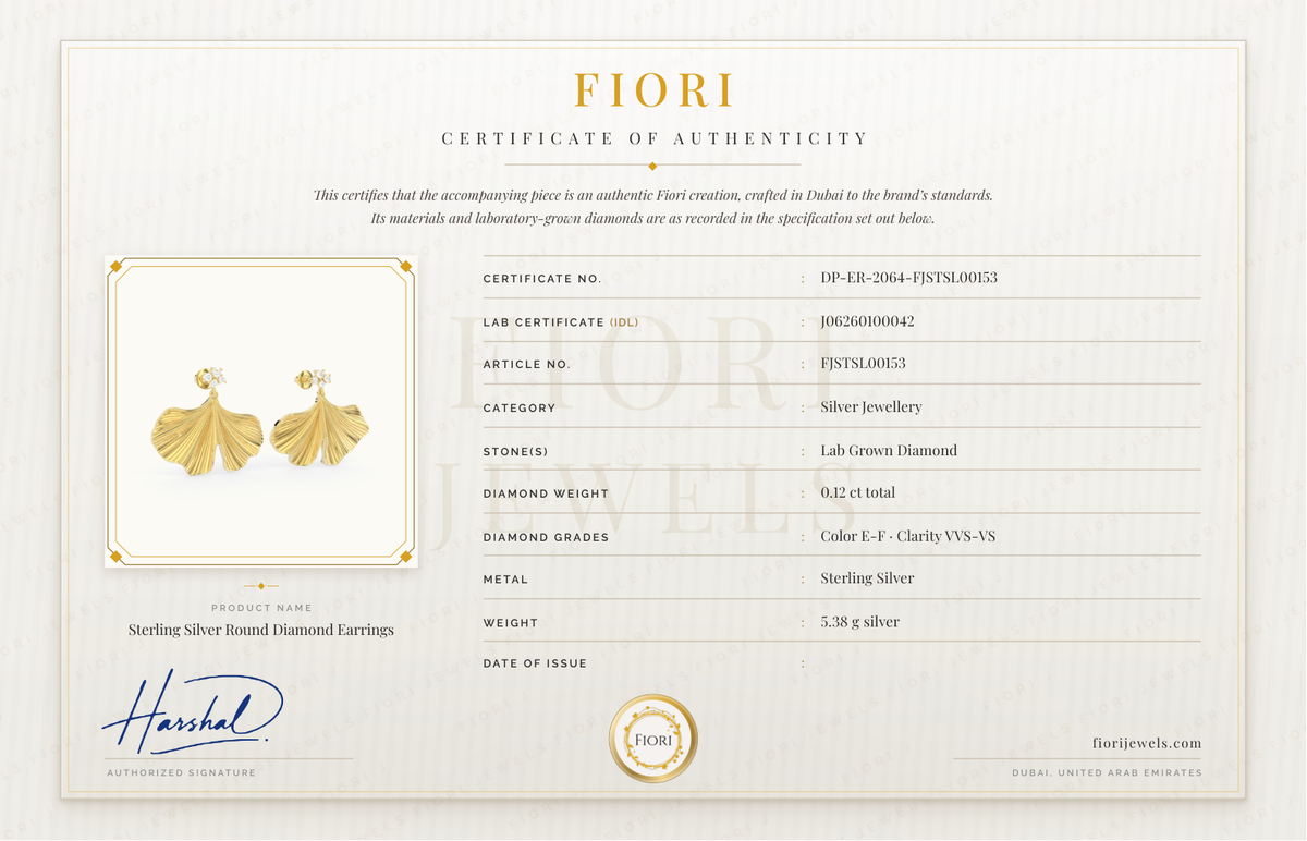 Сертификат подлинности Fiori