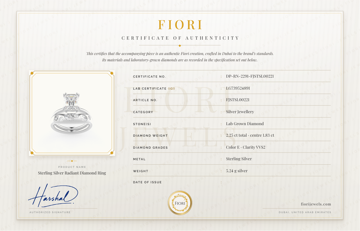 Fiori 真品证书