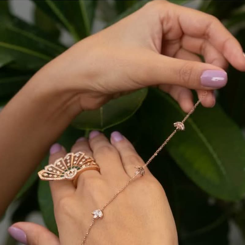 Pulsera de diamantes en oro rosa